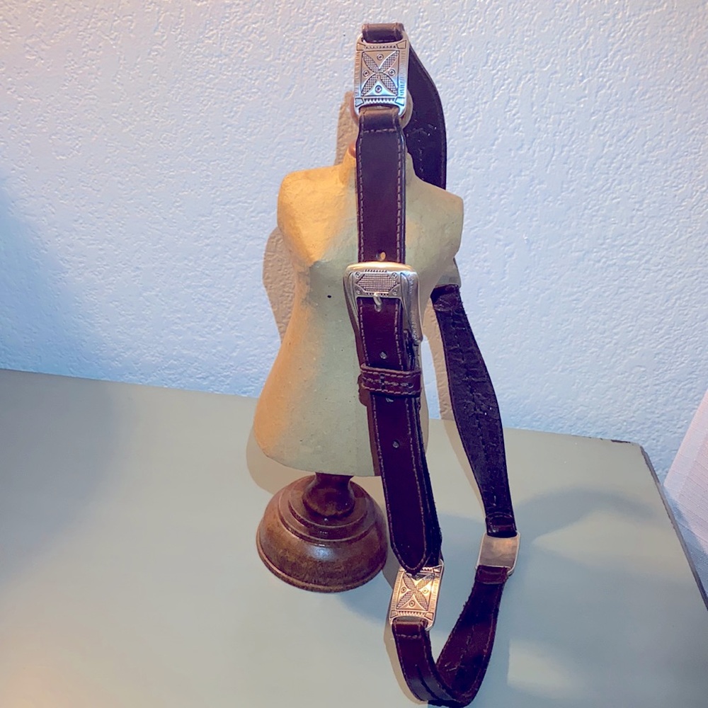 Vtg fossil leather belt
